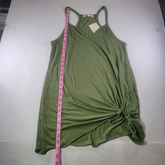 Miken Women Green Sleeveless V-Neck Knotted Hem Coverup Dress Size S - Picture 6 of 7